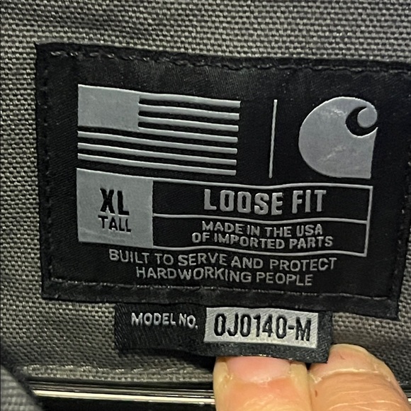 CARHARTT LK NW GRAVEL FLANNEL LINED HOODED LOOSE FIT DUCK COAT Men XL TALL/LONG - Picture 14 of 16